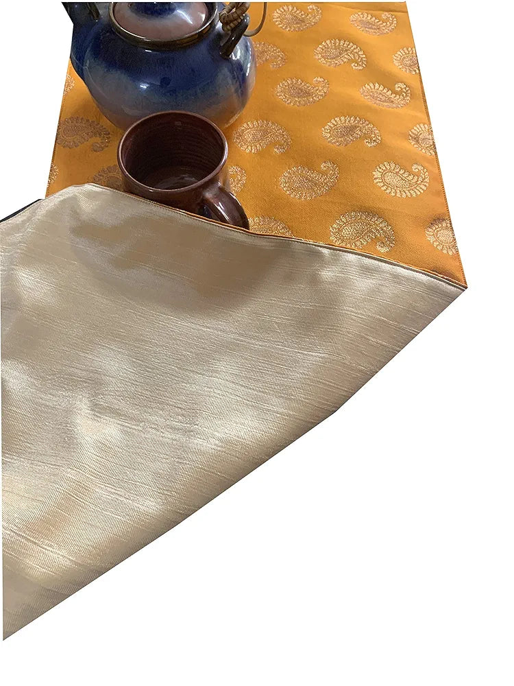 Pink parrot- Jute Silk Table Runner 12x70 inch-1 pc